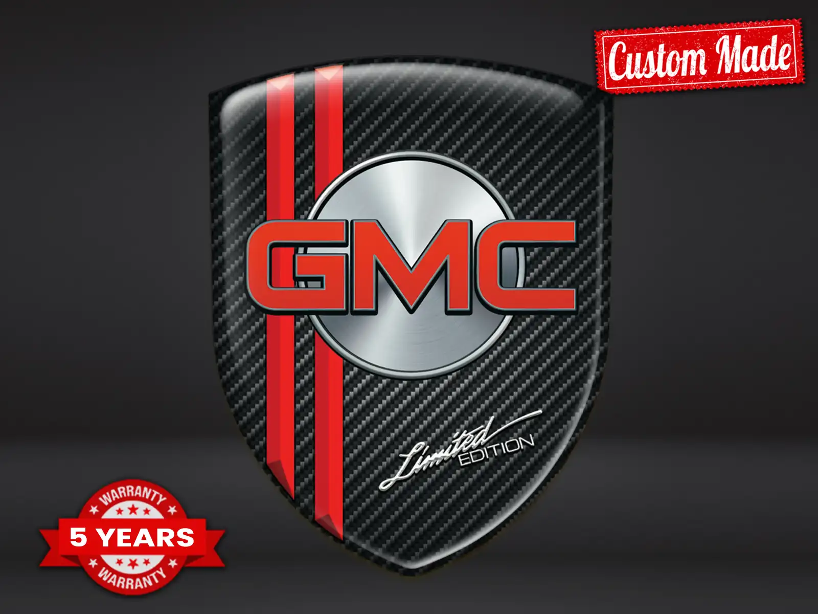 GMC Gewölbte Autoschilder Pro Max Langlebig Stilvoll Modern